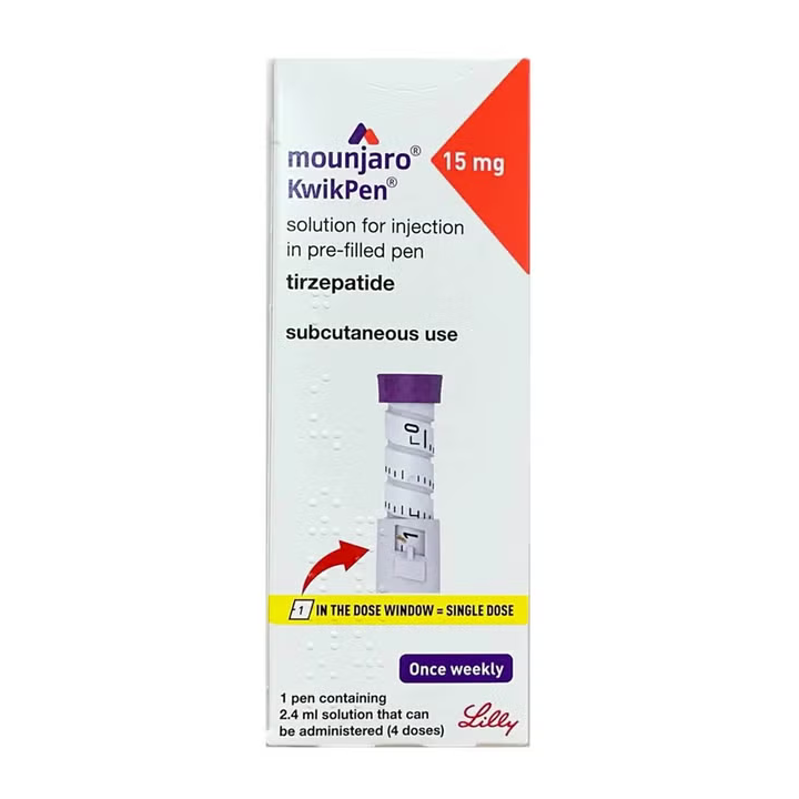 Mounjaro Kwikpen 15mg Pre-Filled Pen 0.6ml - 4 Doses | Buy Tirzepatide Online